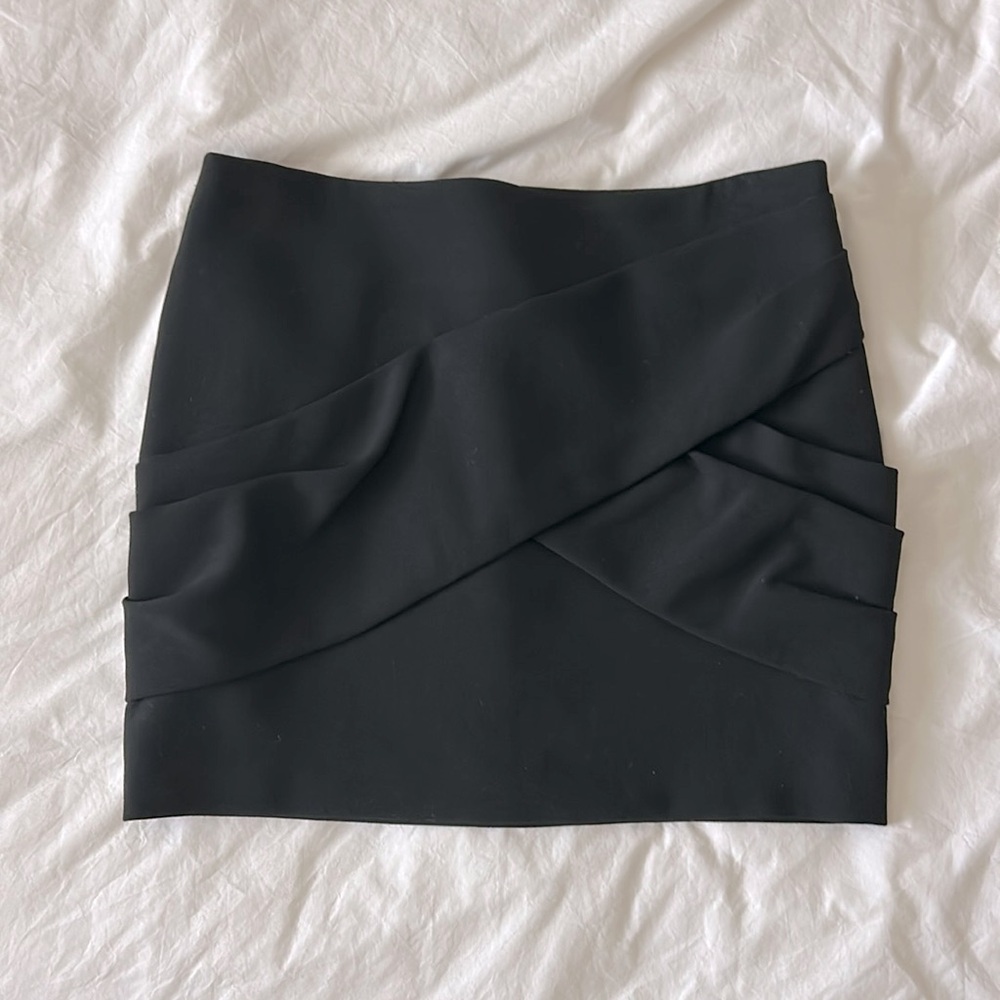 NWT Maje June Drappee Mini Skirt Black